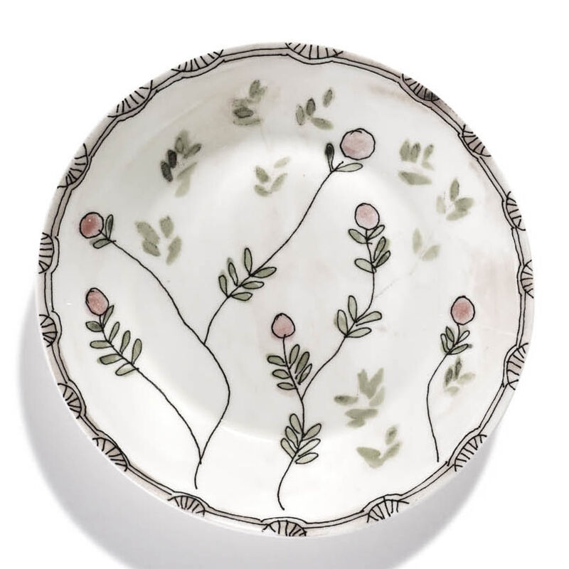 Marni Midnight Flowers Small Deep Plates Set Of 2 - Mirtillo Nude image number 1